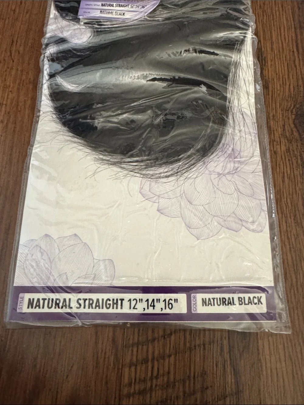 My Tresses Natural Black Straight Hair Bundles - 3-Pack (12